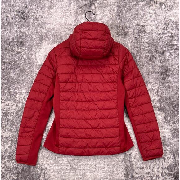 Barbour Jacket 6 Womens Murrelet Quilted Full Zip Puffer In Red - Picture 3 of 10